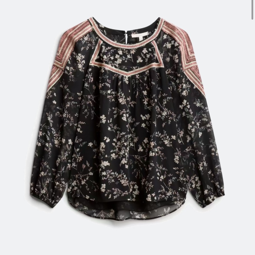 Pale Sky Sahara Embroidered Top